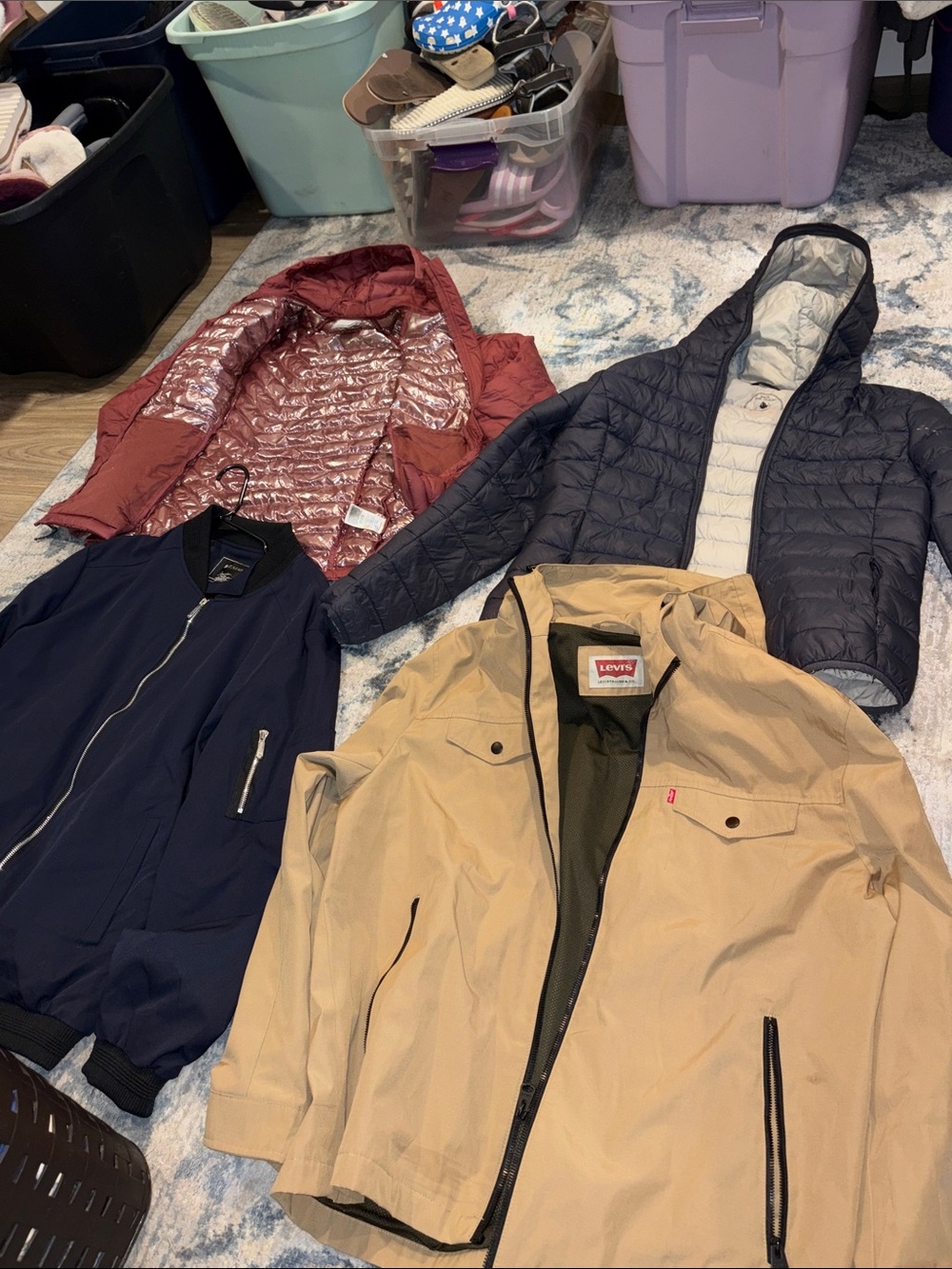 Levi's Men's Khaki Tan Jacket with Front Zippers
